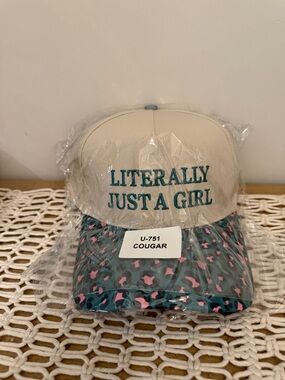 Literally Just A Girl - Teal & Pink Leopard